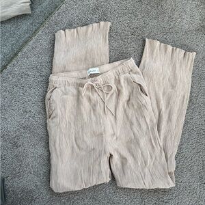 Abercrombie & Fitch Light Tan Wide Leg Pants